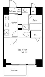 ウィステリア両国 3階1Kの間取り