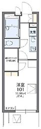 レオパレスフロントコート 1Kの間取図画像