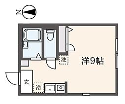 ベレオ府中 ワンルームの間取図画像