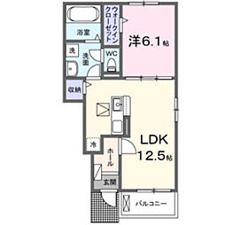アンフィニ2 1LDKの間取図画像