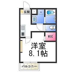 エヌエム・スワサント・トゥレーズ 1Kの間取図画像