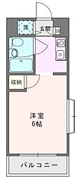 ウィンベルソロ鶴川1 1Kの間取図画像