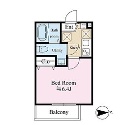 テラス戸越公園 1階1Kの間取り