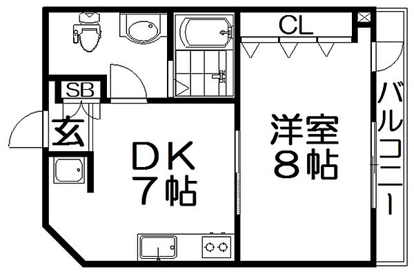 レオンズビル ｜大阪府寝屋川市香里新町(賃貸マンション1DK・7階・33.92㎡)の写真 その2