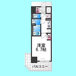 S-RESIDENCE堺湊駅前azure 1Kの間取図画像