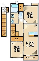 ナー・パリー・ヒルズ 2LDKの間取図画像