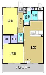ＭＡＲＩＮＥ　ＲＯＡＤ 2階2LDKの間取り
