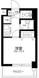 西武新宿線 新井薬師前駅 徒歩8分の賃貸マンション 2階1Kの間取り