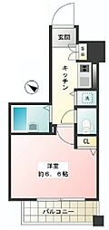 パークウェル京橋 1Kの間取図画像