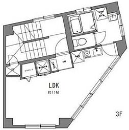 LUXESS浅草 3階ワンルームの間取り