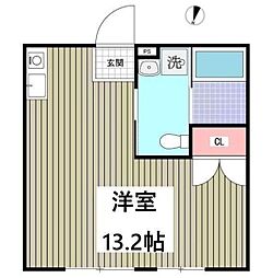 リブレス新河岸5 ワンルームの間取図画像