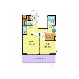 京王線 桜上水駅 徒歩6分の賃貸マンション 5階1LDKの間取り