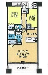 ナイスエスアリーナ荒池公園 2LDKの間取図画像