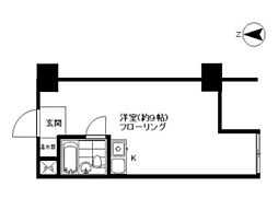 東京メトロ丸ノ内線 東高円寺駅 徒歩2分の賃貸マンション 1階ワンルームの間取り