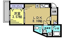 AJ新津田沼 1階1LDKの間取り