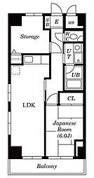 川崎スパマンション 1SLDKの間取図画像
