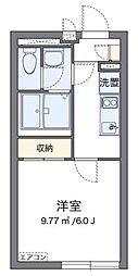 クレイノサンヒルズ 1Kの間取図画像