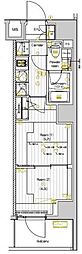 プレミアムキューブ両国デュー 2Kの間取図画像