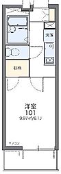 レオパレスプランドールK 1Kの間取図画像