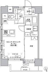 ラ・オ・モンターニュ 2階1LDKの間取り