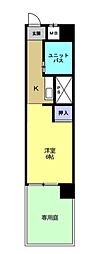 大森永谷マンションC棟 ワンルームの間取図画像