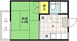 ベルゾーネ永和 1Kの間取図画像