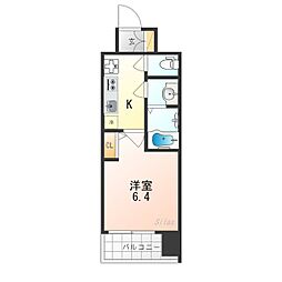 京都市南区吉祥院西ノ庄西浦町マンション 1Kの間取図画像