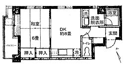 アステオン・エムズ 6階1DKの間取り