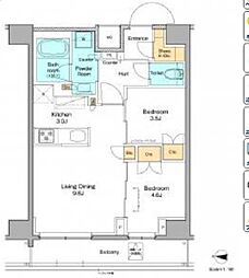プラウドフラット本所吾妻橋 2LDKの間取図画像