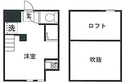 ビクタス高田馬場 ワンルームの間取図画像