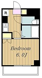 松本ビル 4階1Kの間取り