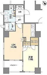 LaSante一番町 1LDKの間取図画像
