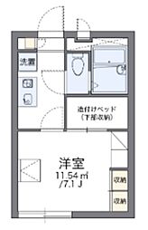レオパレス常盤台 1Kの間取図画像