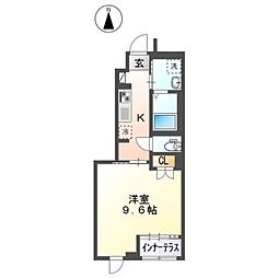 ラフィーネポルテ 1階1Kの間取り