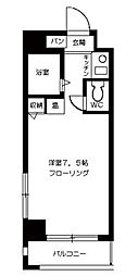 パンルネックスクリスタル大濠2 ワンルームの間取図画像