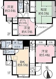 池袋本町二丁目戸建 1階4DKの間取り