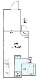 Arpege grande 高円寺 ワンルームの間取図画像