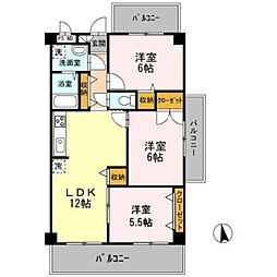 ワッセナー21 3階3LDKの間取り
