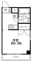 メゾン・ド・別所1 3階ワンルームの間取り