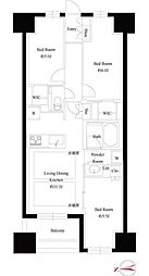プレシス八王子レグリオ 3LDKの間取図画像