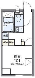 レオパレスアークソレーユ東林間 1Kの間取図画像