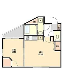 LiveCasa下丸子 1LDKの間取図画像