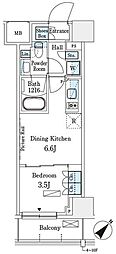 パークアクシス横浜伊勢佐木町通り 1DKの間取図画像