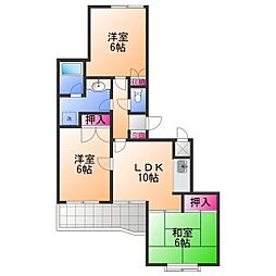 フィアテル岸和田 3LDKの間取図画像