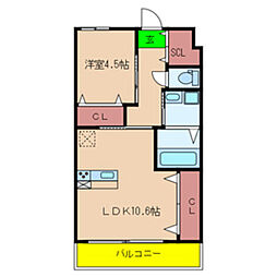 Osaka Metro四つ橋線 北加賀屋駅 徒歩7分の賃貸アパート 1階1LDKの間取り