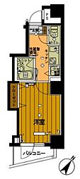 スカイコート駒沢大学 1Kの間取図画像