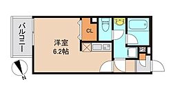 東京メトロ東西線 原木中山駅 徒歩9分の賃貸マンション 3階1Kの間取り