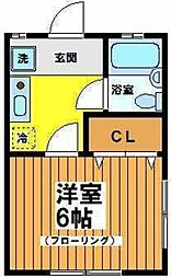 京王井の頭線 高井戸駅 徒歩5分の賃貸アパート 2階1Kの間取り