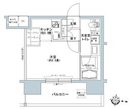 パークキューブ板橋本町 1Kの間取図画像