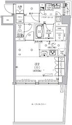 ジェノヴィア北池袋スカイガーデン 6階1Kの間取り